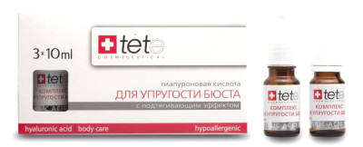 Гиалуроновая кислота+Комплекс для бюста, шеи и декольте Tete Cosmeceutical, 3х10 мл