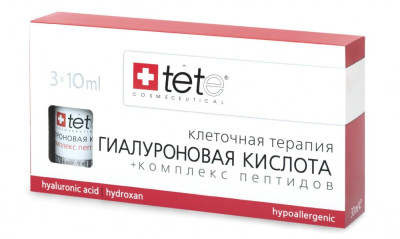 Гіалуронова кислота+Комплекс пептидів Tete Cosmeceutical, 3х10 мл