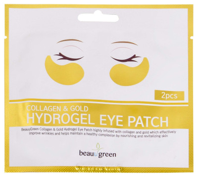 Увлажняющие гидрогелевые патчи для глаз золотые большие Beauugreen Hydrogel Eye Patch Gold (1 pair), 10 шт