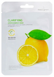 Очищаюча маска для обличчя з екстрактом лимона Beauugreen Premium Lemon Essence Mask, 10 шт