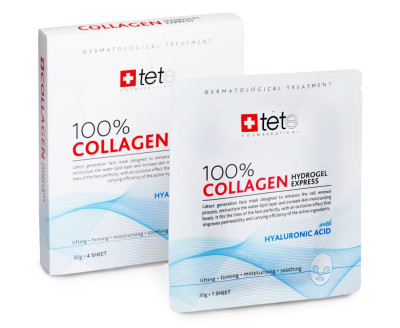 Гидроколлагеновая маска. Экспресс-уход Box Collagen Hydrogel Mask Tete Cosmeceutical (4 шт. в упаковке)