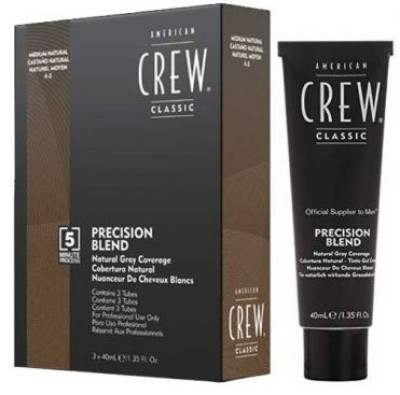 Система маскировки седых волос уровень 4-5 American Crew Precision Blend Medium Natural, 3 x 40 мл