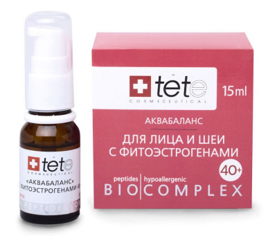 Біокомплекс аквабаланс з фітоестрогенами 40+ Tete Cosmeceutical, 15 мл