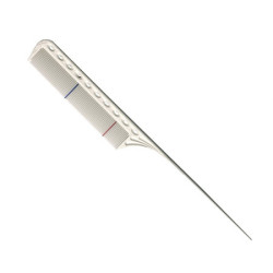 Гребінець Y.S.Park GT11 Guide Сomb з хвостиком та розміткою 220 мм White