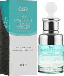 Концентрат с гиалуроновой кислотой для увлажнения кожи лица  CLIV Max Hyaluronic Formula Ampoule 30ml