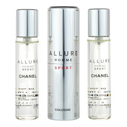 CHANEL ALLURE HOMME SPORT COLOGNE TWIST & SPRAY Travel Spray + 2 REFILLS