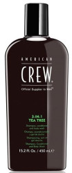 Средство по уходу за волосами и телом 3-в-1 "Чайное дерево" American Crew Tea Tree 3-in-1 Shampoo, Conditioner and Body Wash, 450 мл