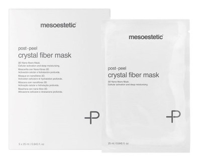 Пост-пилинговая маска Mesoestetic Post Peel Crystal Fiber Mask, 5 шт х 25мл