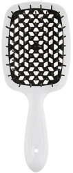 Гребінець для волосся Janeke Superbrush the Original (білий із чорним)