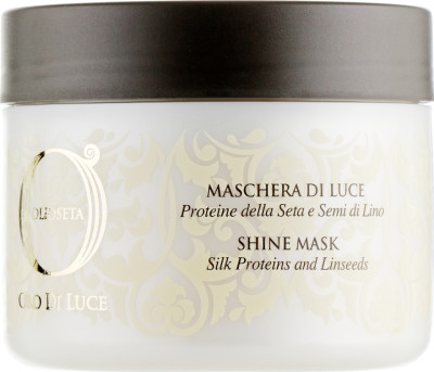 Маска-блеск с протеинами шелка и экстрактом семян льна Barex Italiana Olioseta Oro Di Luce Shine Mask