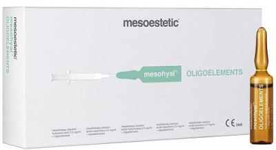 Коктейль для біоревіталізації – гіалуронова кислота з олігоелементами Mesoestetic Mesohyal Oligoelements, 1 x 5 мл