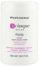Крем-маска для окрашенных волос Professional C Cinque Vitality Coloured & Treated Hair Cream, 1000 мл