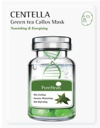 Восстанавливающая тканевая маска для лица с экстрактом центеллы и зеленого чая  PureHeal’s Centella Green Tea Callus Mask