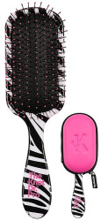 Гребінець із чохлом, зебра The Knot Dr. The Patterned Pro Zebra With Pink Headcase