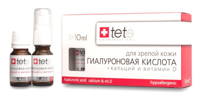 Гиалуроновая кислота+Кальций и витамин D Tete Cosmeceutical, 3х10 мл