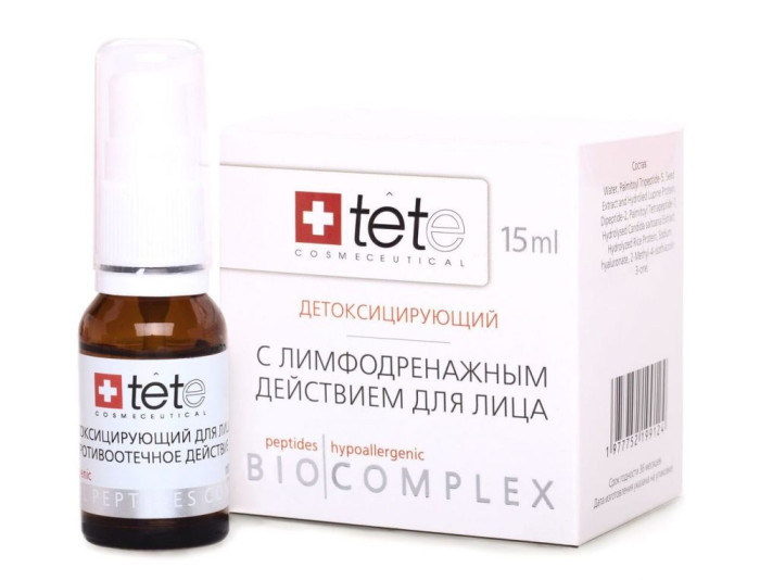 Биокомплекс детоксифицирующий с лимфодренажным действием Tete Cosmeceutical, 15 мл