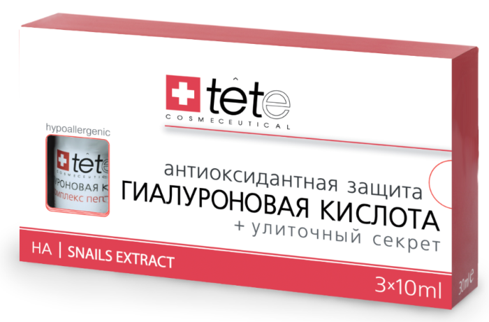 Гиалуроновая кислота+Улитковый секрет Tete Cosmeceutical, 3х10 мл