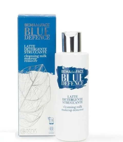 Очищающее молочко для кожи лица и снятия макияжа BLUE DEFENCE Bema Cosmetici, 200 мл