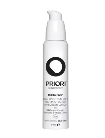 Увлажняющий крем для лица (с тоном) SPF45 Priori TETRA fx251 Broad Spectrum Color Guide, 50 мл