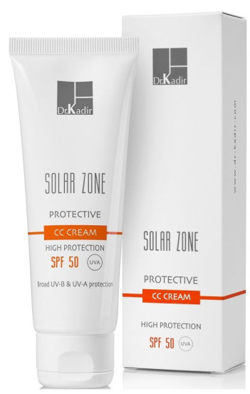 Захисний CC-крем SPF50 Dr. Kadir Solar Zone Protective CC-Cream, 75 мл