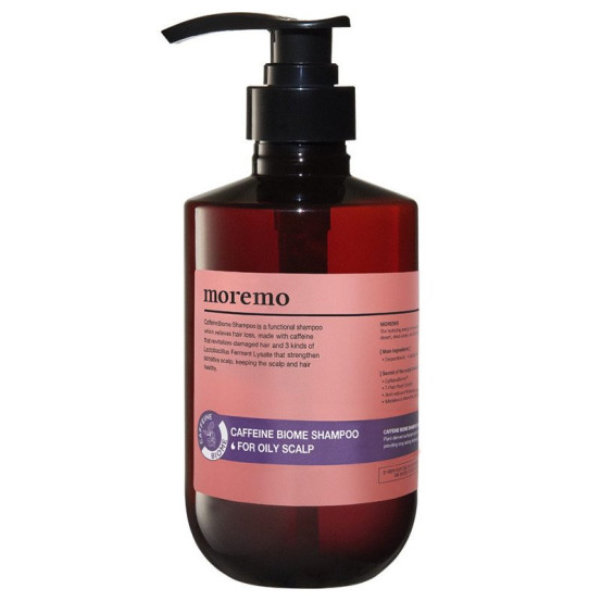 Кофеин-биом шампунь против выпадения волос для жирной кожи головы Moremo Caffeine Biome Shampoo For Oily Scalp