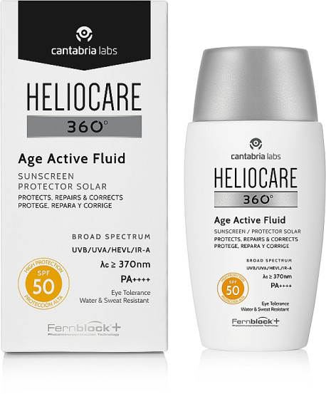 Легкий увлажняющий флюид для лица Heliocare 360 ​​Age Active Fluid SPF 50