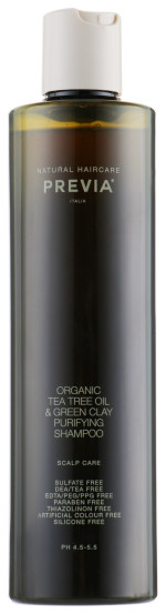 Очищувальний шампунь Previa Tea Tree Oil&Green Clay Shampoo