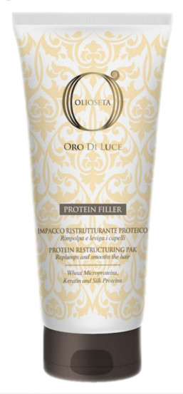 Липидная маска протеиновый филлер для волос Barex Italiana Olioseta Oro Di Luce Impacco Ristrutturante Proteico