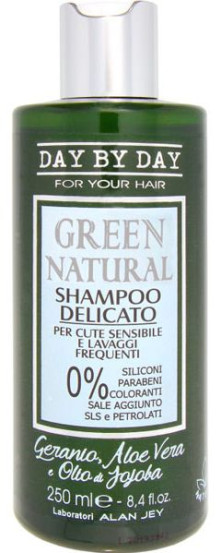 Шампунь деликатный для чувствительной кожи и частого применения Alan Jey Green Natural Delicate Shampoo, 250 мл