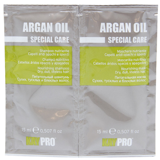 Argan Oil Шампунь+Маска с маслом Арганы 15+15мл Kay Pro