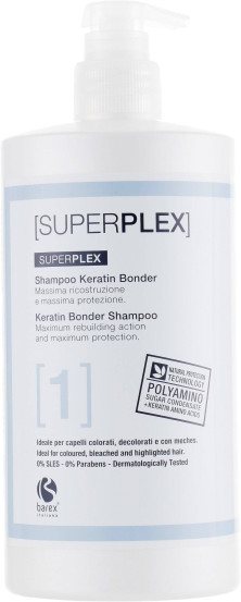 Шампунь для фарбованого та знебарвленого волосся Barex Superplex Keratin Bonder Shampoo