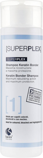 Шампунь для фарбованого та знебарвленого волосся Barex Superplex Keratin Bonder Shampoo