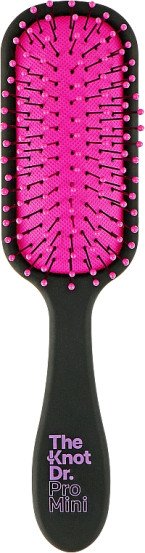 Маленькая массажная расческа, розовая The Knot Dr. The Pro Mini Fuchsia