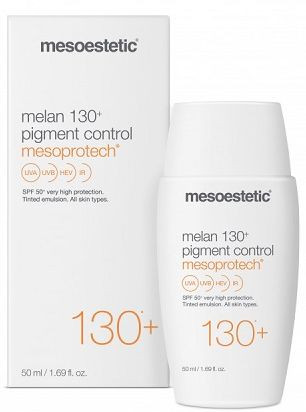 Мелан 130+ пигмент контроль (Депигментирующий крем с тоном) Mesoestetic Mesoprotech Melan 130+ pigment control spf 50+