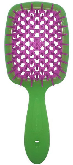 Гребінець для волосся Janeke Superbrush the Original Small (зелений з фіолетовим)