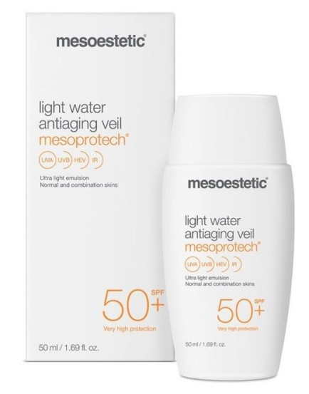 Лёгкая антивозрастная сыворотка «Вуаль» Mesoestetic Mesoprotech Light Water Antiaging Veil SPF50+, 50 мл
