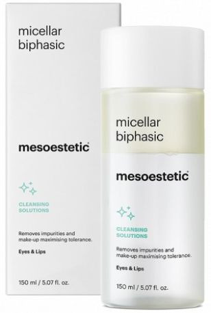 Двухфазное мицеллярное очищение Mesoestetic Micellar Biphasic Cleaning Solutions Eyes&Lips, 150 мл