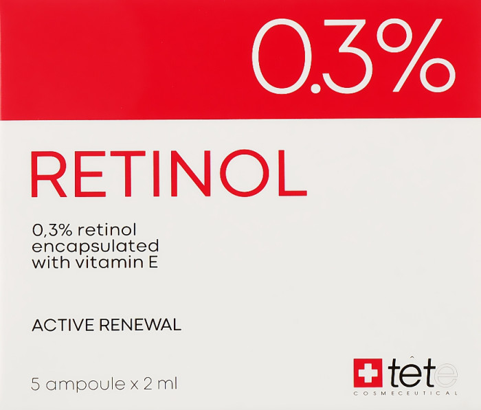 Ампулы с ретинолом 0.3% TETe Cosmeceutical Retinol Ampoule