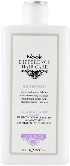 Успокаивающий шампунь для волос Nook Difference Hair Care Leniderm Shampoo