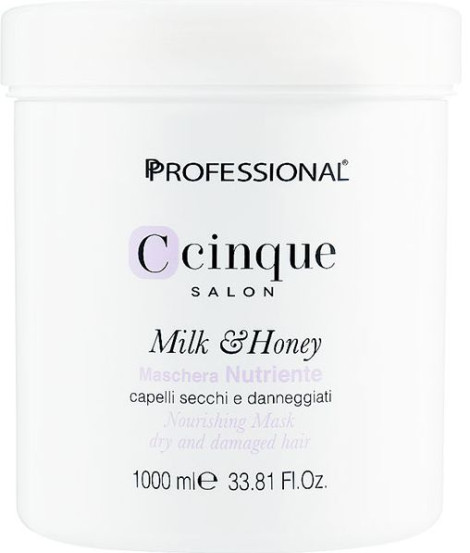 Питательная маска для сухих и поврежденных волос Professional C Cinque Salon Milk & Honey Mask, 1000 мл