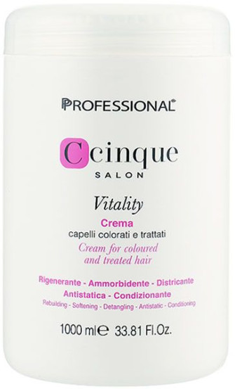 Крем-маска для фарбованого волосся Professional C Cinque Vitality Coloured & Treated Hair Cream, 1000 мл