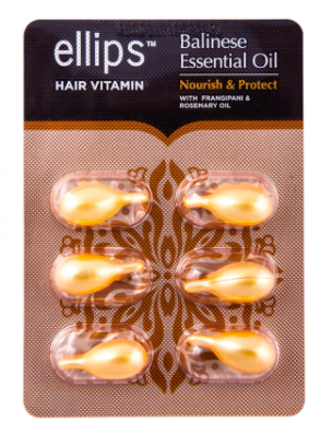 «Питание и защита Бали» Ellips Hair Vitamin С маслом плюмерии и размерина, 6х1мл