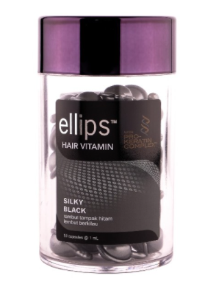Витамины для волос с про-каратиновым комплексом "Шелковая ночь"Ellips Hair Vitamin, 50x1мл