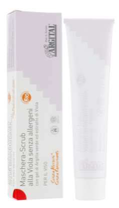 Маска-скраб для лица на основе фиалки без аллергенов Argital Allergen-free Violet exfoliant mask, 75 мл