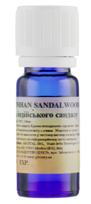Ефірна олія індійського сандалу Argital Pure Essential Oil Indian Sandalwood, 10 мл