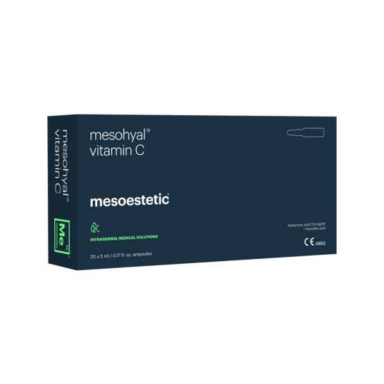 Мезогиал VITAMIN C 20% (ампула) + гіалуронова к-та 2,5 мг/мл (ампула) Mesoestetic mesohyal VITAMIN C 5 x 5 мл