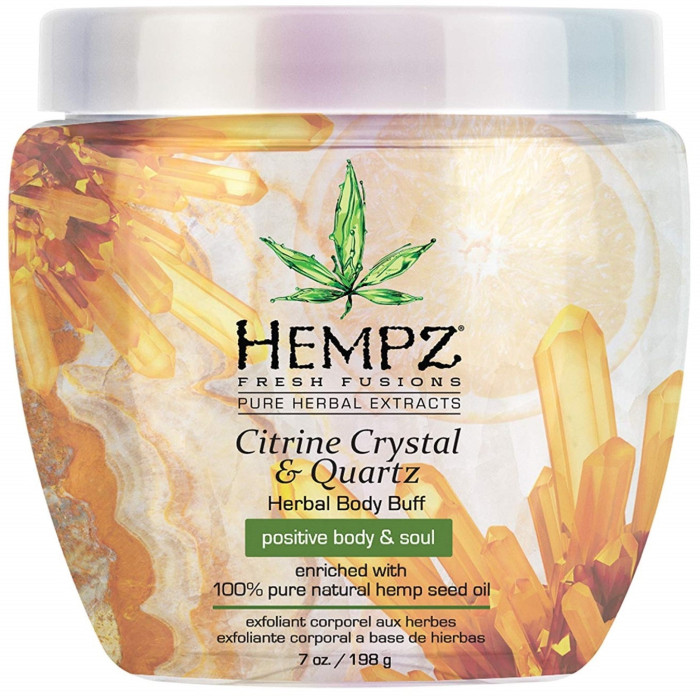 Скраб для тіла Кристал-Цитрус Hempz Fresh Fusions Citrine Crystal and Quartz Herbal Body Buff, 200 g