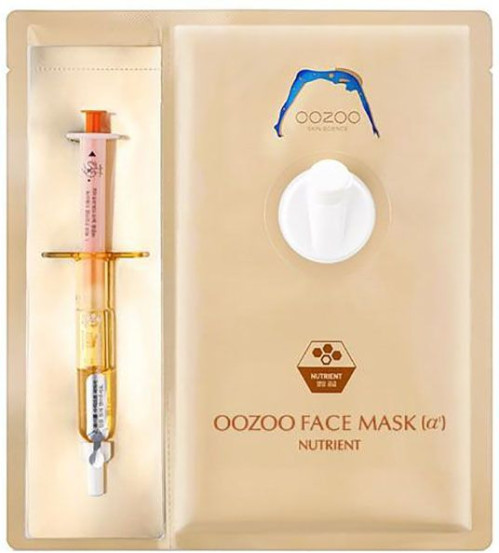 Маска с пантенолом для интенсивного питания кожи лица The Oozoo Face Injection Mask Nutrient