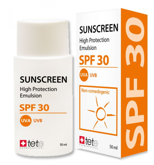 Солнцезащитный флюид Tete Cosmeceutical Sunscreen SPF30 Sunscreen High Protection Emulsion SPF30 50 мл