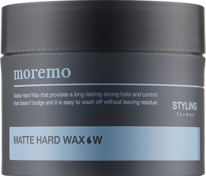 Матуючий віск сильної фіксації для чоловіків Moremo Matte Hard Wax W STYLING For Men